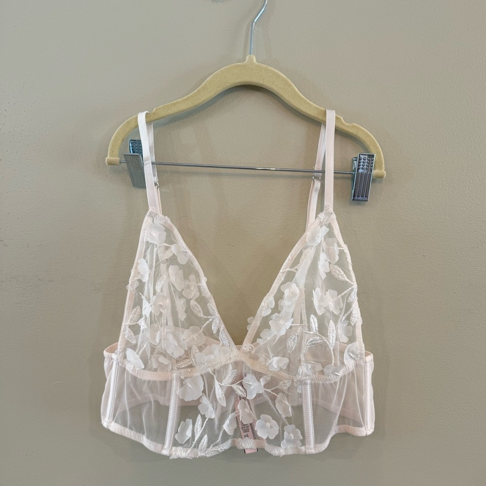 Victoria Secrets Floral Lingerie Top Size Large